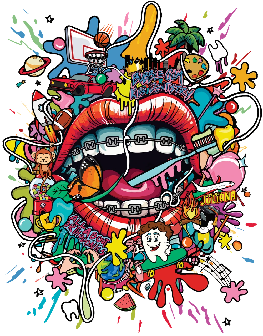 Friendly dental illustration